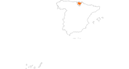 Karte der Ausflugsziele im Baskenland