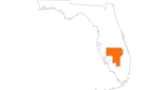 Karte der Ausflugsziele in Südzentral-Florida