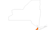 Karte der Ausflugsziele in New York City