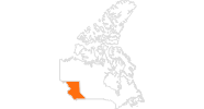 Karte der Ausflugsziele in British Columbia