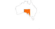 Karte der Ausflugsziele in South Australia
