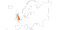 Karte der Schlösser und Burgen in Großbritannien und Nordirland