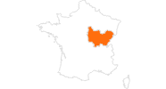 Karte der Ausflugsziele in Burgund