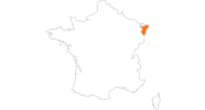 Karte der Ausflugsziele im Elsass