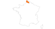 Karte der Ausflugsziele in Nord-Pas-de-Calais