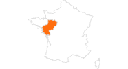 Karte der Schlösser und Burgen in der Pays de la Loire