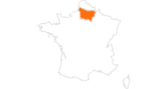 Karte der Ausflugsziele in der Picardie