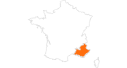 Karte der Ausflugsziele in Provence-Alpes-Côte d’Azur