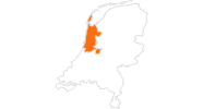 Karte der Ausflugsziele in Nordholland