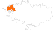 Karte der Ausflugsziele in Brest