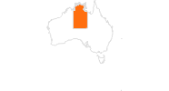 Karte der Ausflugsziele im Nordterritorium