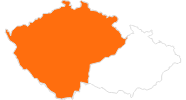 Karte der Sehenswürdigkeiten in Böhmen