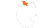 Karte der Ausflugsziele in Schleswig-Holstein