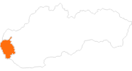 Karte der Ausflugsziele in der Bratislava Region