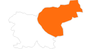Karte der Ausflugsziele in Ostslowenien