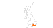 Karte der Ausflugsziele in Englands Südosten