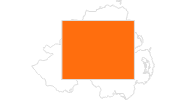 Karte der Ausflugsziele in der Lough Neagh Region