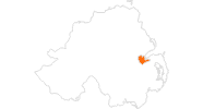 Karte der Ausflugsziele in Belfast und Umland