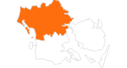 Karte der Ausflugsziele in Südjütland