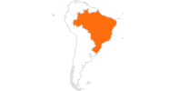 Karte der Sehenswürdigkeiten in Brasilien