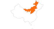 Karte der Ausflugsziele in Nordchina