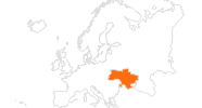 Karte der Ausflugsziele in der Ukraine