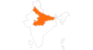 Karte der Ausflugsziele in Zentralindien