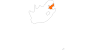 Karte der Ausflugsziele in Mpumalanga