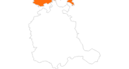 Karte der Sehenswürdigkeiten in Schaffhausen