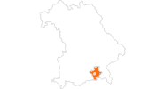 map of all tourist attractions in the Chiemsee Alpenland
