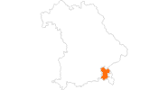 map of all tourist attractions in Chiemgau