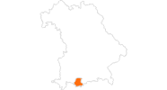 Karte der Ausflugsziele in der Zugspitz-Region