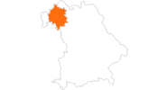 Karte der Ausflugsziele Fränkisches Weinland