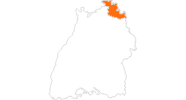 Karte der Ausflugsziele Liebliches Taubertal (Baden-Württemberg)