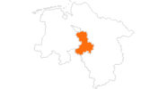 Karte der Ausflugsziele in Mittelweser