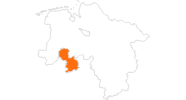 Karte der Ausflugsziele im Osnabrücker Land