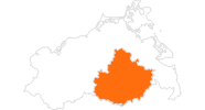 Karte der Attraktionen auf der Mecklenburgische Seenplatte