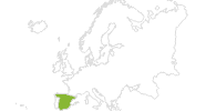 Karte der Radtouren in Spanien