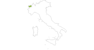 Karte der Radtouren im Aostatal