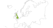 Karte der Radwetter in Großbritannien und Nordirland
