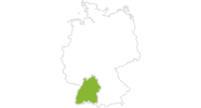 Karte der Radtouren in Baden-Württemberg