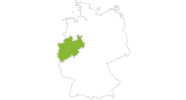 Karte der Radtouren in Nordrhein-Westfalen
