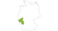 Karte der Radtouren in der Rheinland-Pfalz