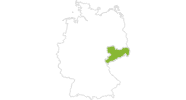 Karte der Radtouren in Sachsen
