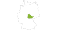 Karte der Radtouren in Thüringen