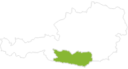 Karte der Radtouren in Kärnten