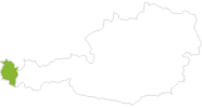 Karte der Radtouren in Vorarlberg