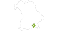 map of all bike tracks in the Chiemsee Alpenland