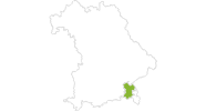 Karte der Radtouren im Chiemgau