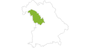 map of all bike tracks in Würzburg and romantic Franconia - the Franconian Lakes